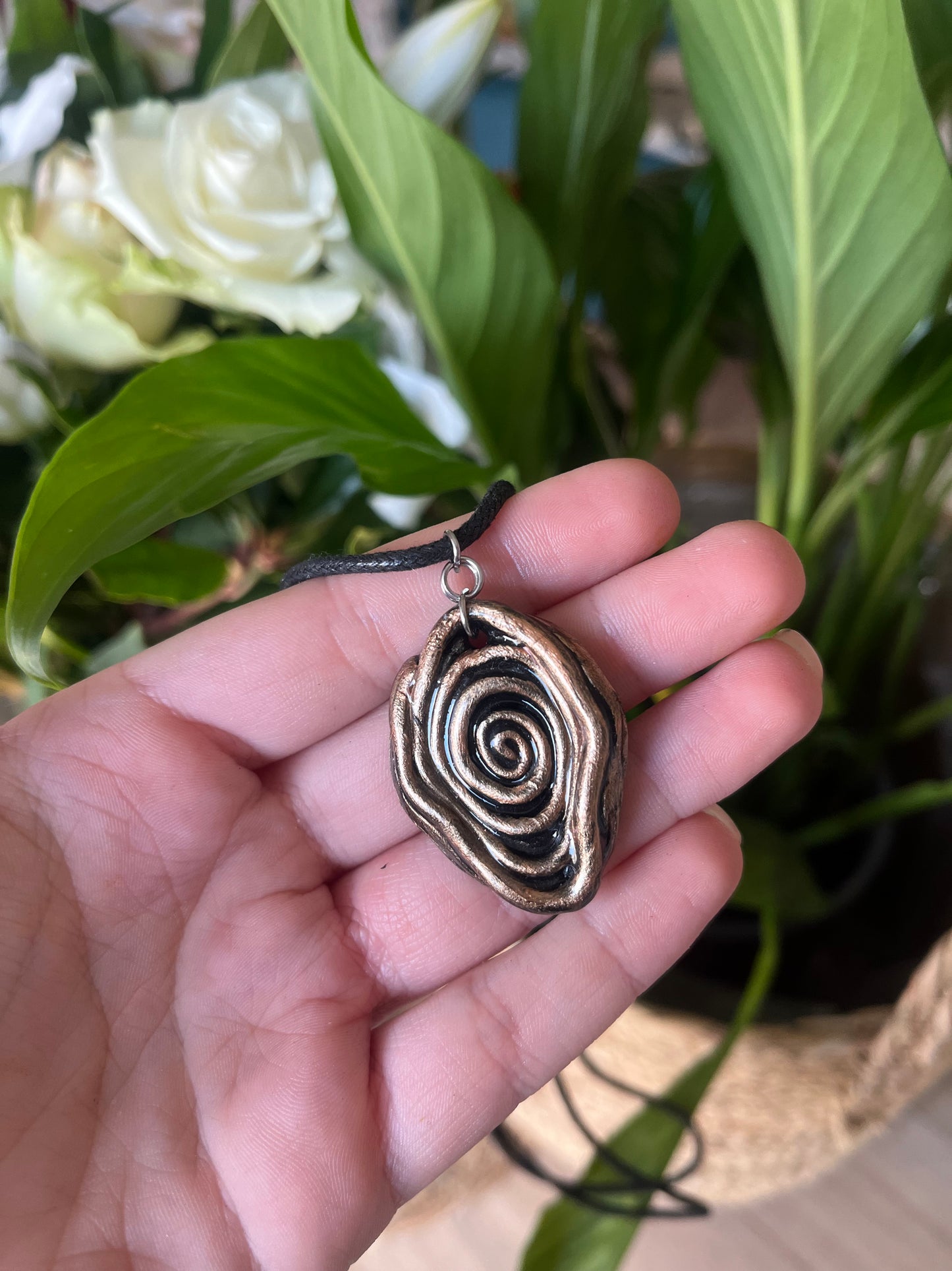 Gold Spiral Necklace