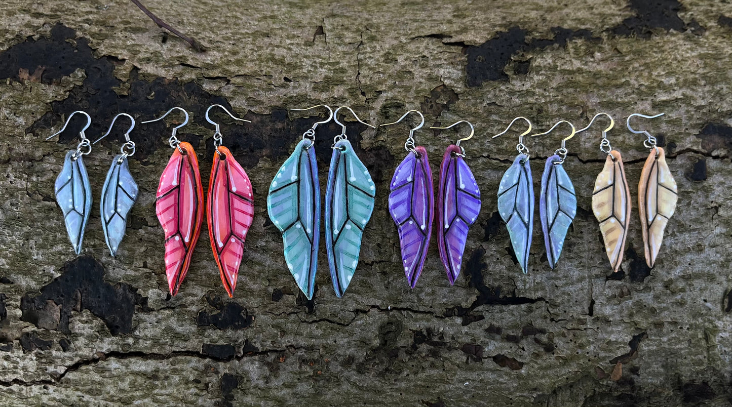 Large Blossom Wing Earrings