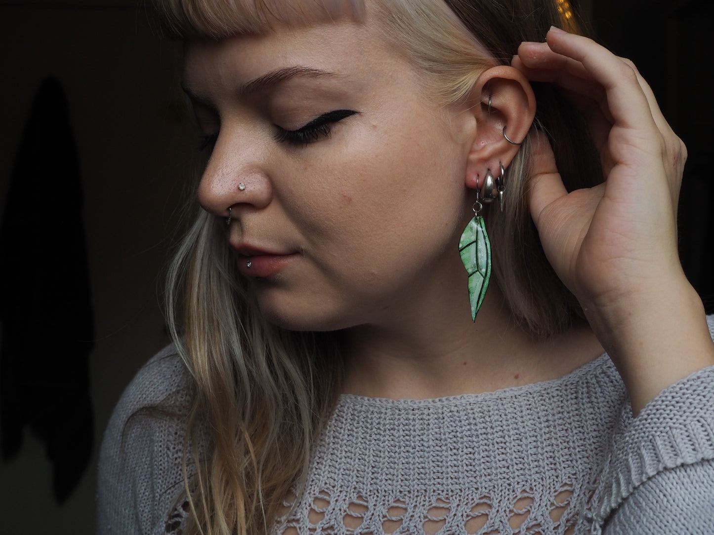 Sage Fairy Wing Earrings