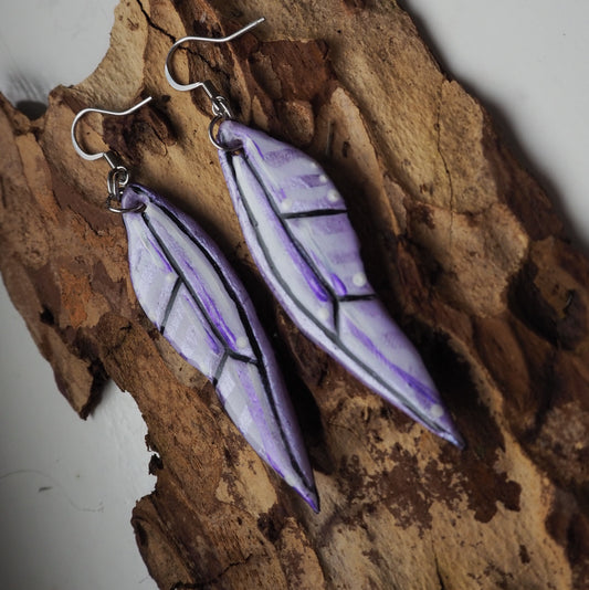 Lavender Fairy Wing Earrings