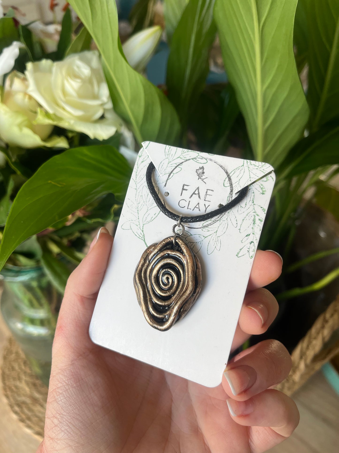 Gold Spiral Necklace